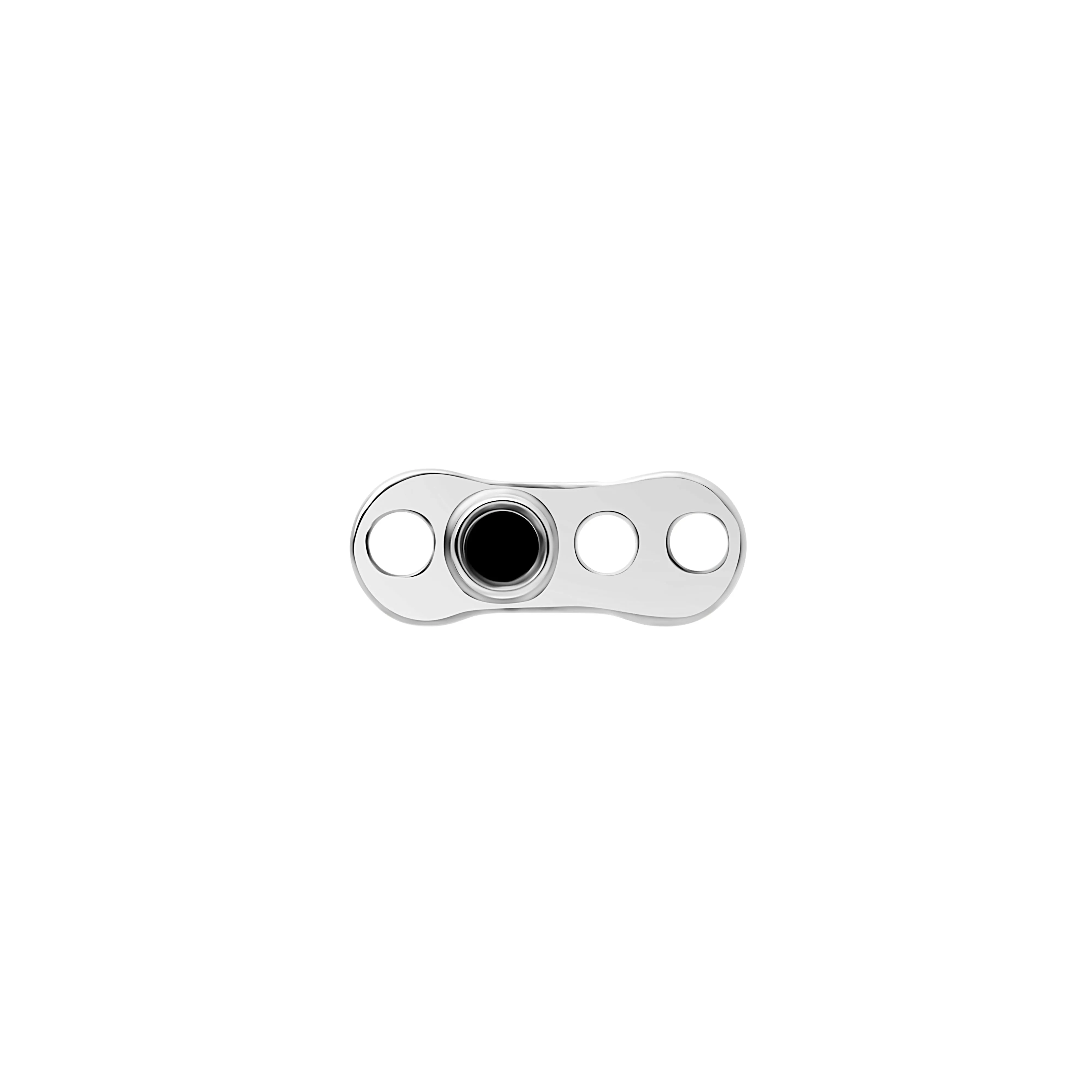 14g Steel Dermal Anchor with 2mm or 2.5mm Rise and 3-Hole Base — Price Per 1