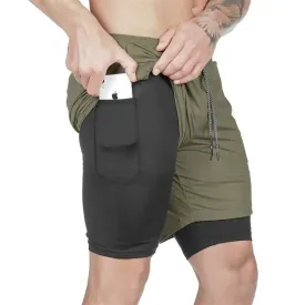 2 in 1 Running Shorts  Pocket Lining