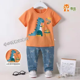 2 Piece Set Tea Time Dino Orange 1866