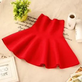 2017 New Girls Spring & Summer Solid Skirts Girls High Waist tutu Skirt Baby Girls Party Skirts Kids Brand ,LC082