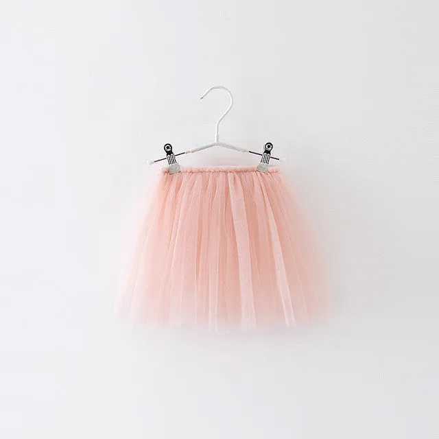 2017 New Summer Style Lovely Ball Gown Skirt  Girls Tutu Skirt Pettiskirt 7 Colors Girls Skirts for 2-7 Years Old Kids Skirt