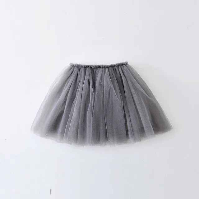 2017 New Summer Style Lovely Ball Gown Skirt  Girls Tutu Skirt Pettiskirt 7 Colors Girls Skirts for 2-7 Years Old Kids Skirt