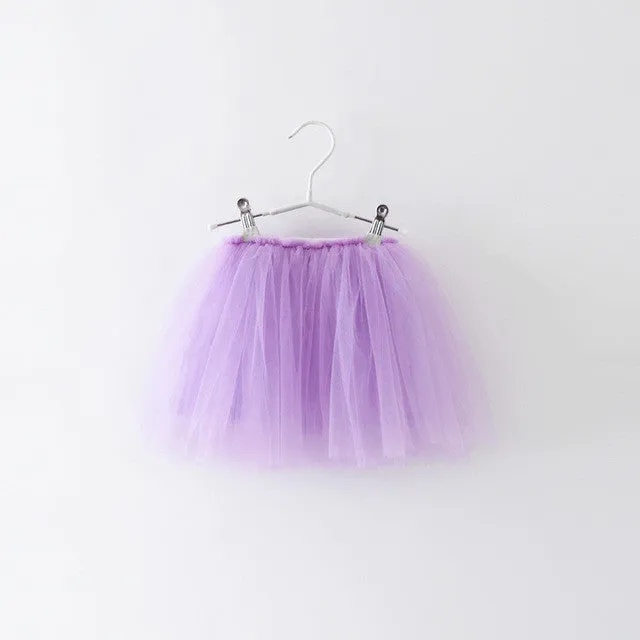 2017 New Summer Style Lovely Ball Gown Skirt  Girls Tutu Skirt Pettiskirt 7 Colors Girls Skirts for 2-7 Years Old Kids Skirt