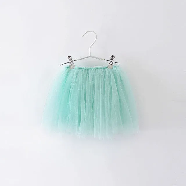 2017 New Summer Style Lovely Ball Gown Skirt  Girls Tutu Skirt Pettiskirt 7 Colors Girls Skirts for 2-7 Years Old Kids Skirt