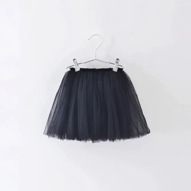 2017 New Summer Style Lovely Ball Gown Skirt  Girls Tutu Skirt Pettiskirt 7 Colors Girls Skirts for 2-7 Years Old Kids Skirt