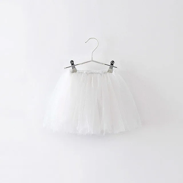 2017 New Summer Style Lovely Ball Gown Skirt  Girls Tutu Skirt Pettiskirt 7 Colors Girls Skirts for 2-7 Years Old Kids Skirt