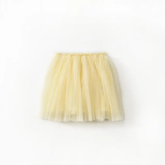 2017 New Summer Style Lovely Ball Gown Skirt  Girls Tutu Skirt Pettiskirt 7 Colors Girls Skirts for 2-7 Years Old Kids Skirt