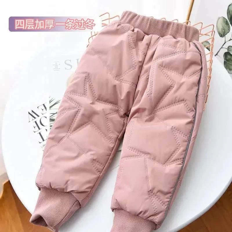 2023 High Quality Thick Warm Winter Jean Thicken Winter Warm Cashmere Jeans Boys  Kids Trousers Children Pants 1-6Y