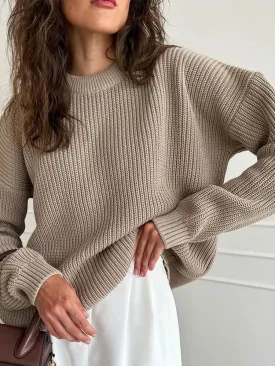 Advbridge Women Solid Crochet Cashmere Sweater Pullovers Chic O-neck Long Sleeve Knitted Sweaters Autumn Office Female Fashion Casual Tops