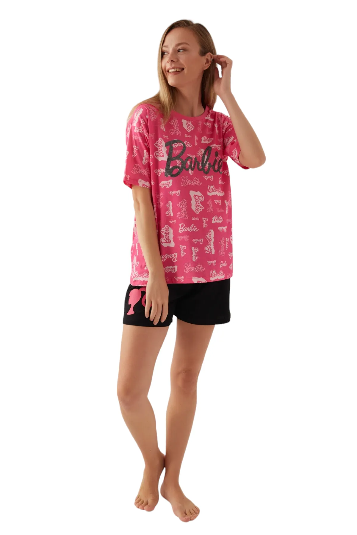 Barbie Light Fuchsia Women's Shorts Set