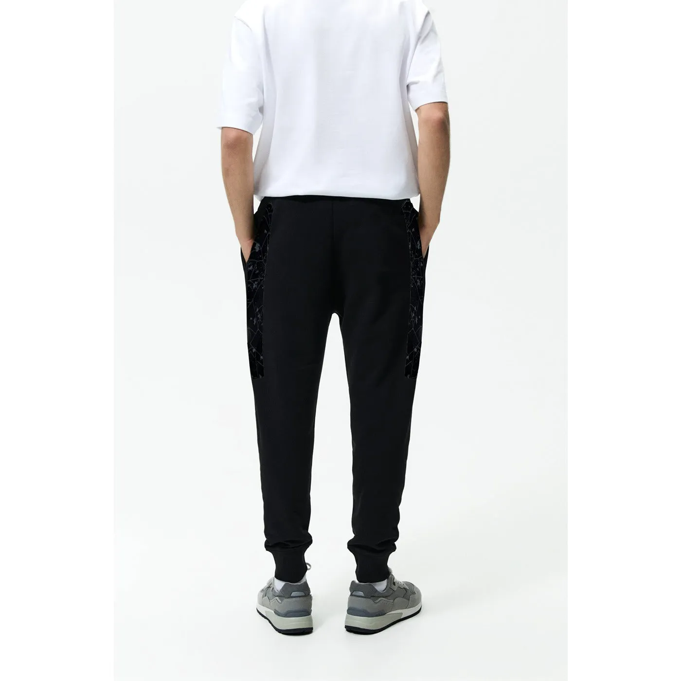 Black Joggers with Side Panel