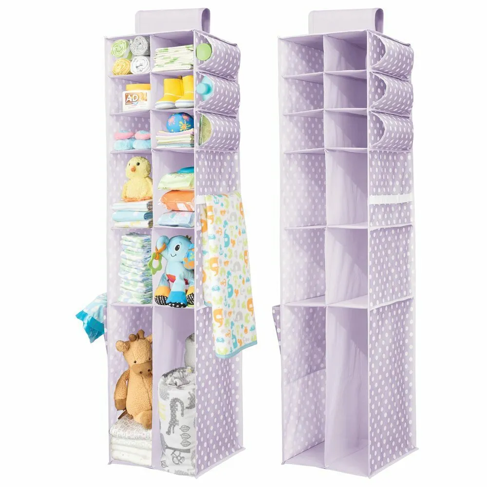 BlushBees® Kids Fabric Over Closet Rod Hanging Organizer, with 12 Shelves (Pack of 2)