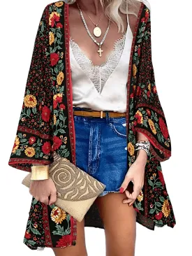 Bohemian Open Front Blouse Women's