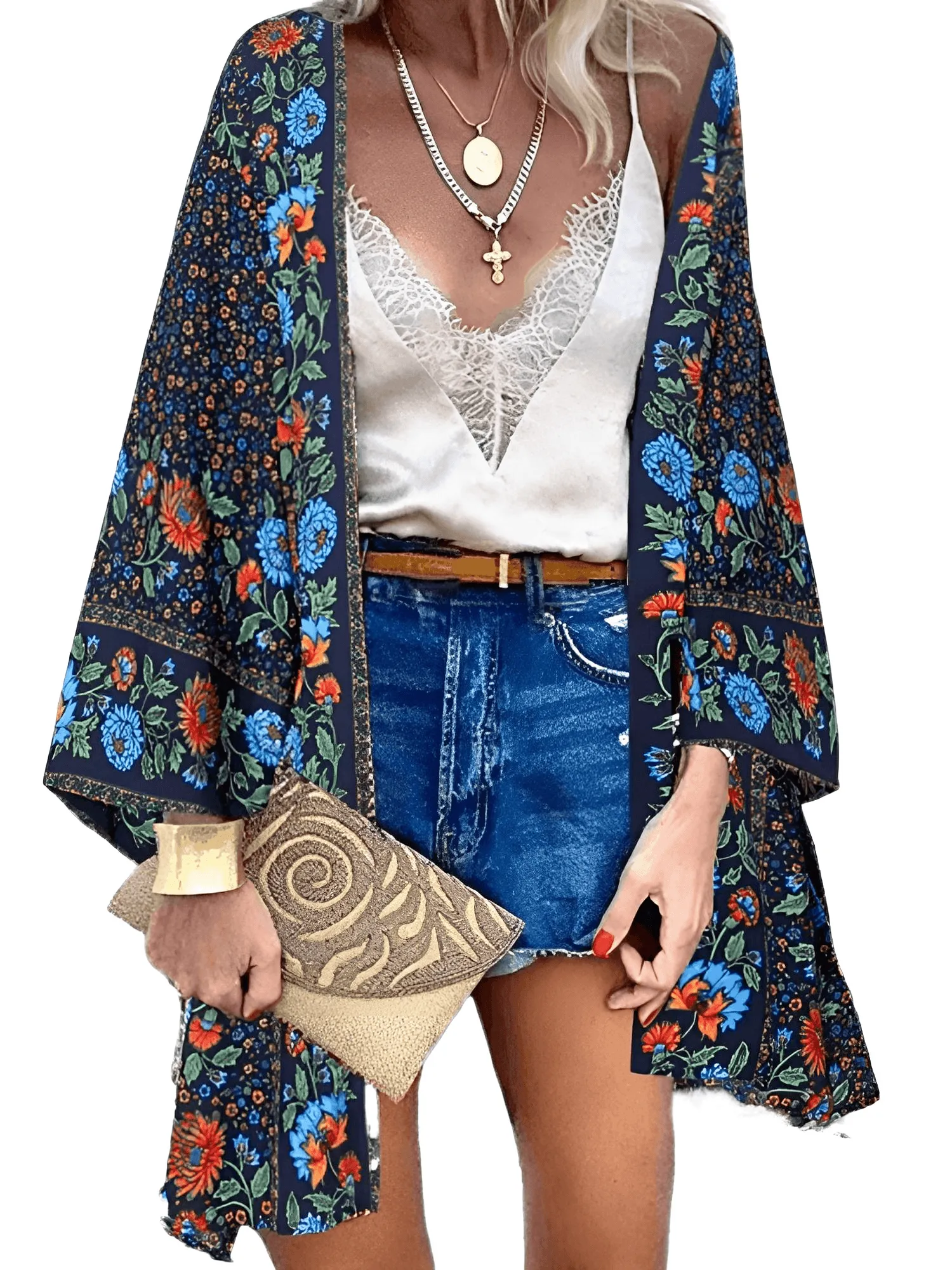 Bohemian Open Front Blouse Women's