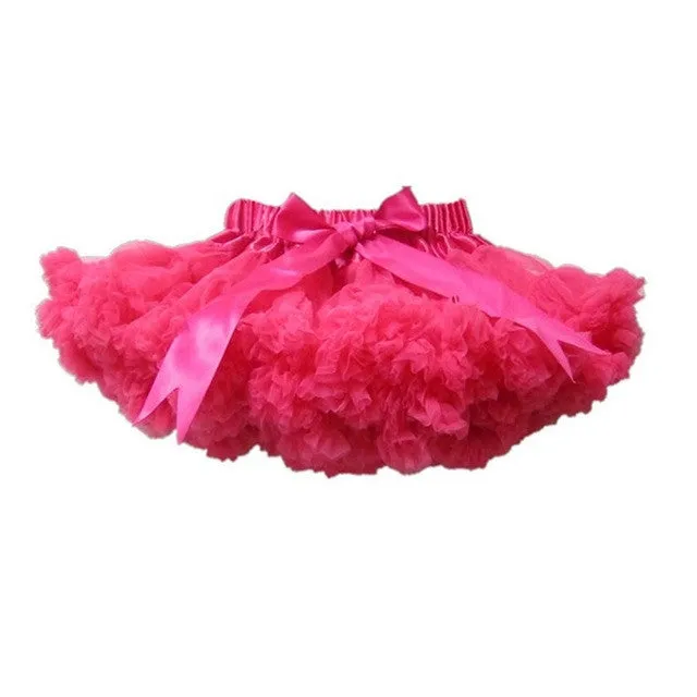 Buenos Ninos Girls Fluffy 2-18 Years Chiffon Pettiskirt Solid Colors tutu skirts girl Dance Skirt Christmas Tulle Petticoat