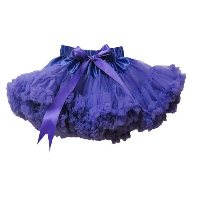 Buenos Ninos Girls Fluffy 2-18 Years Chiffon Pettiskirt Solid Colors tutu skirts girl Dance Skirt Christmas Tulle Petticoat