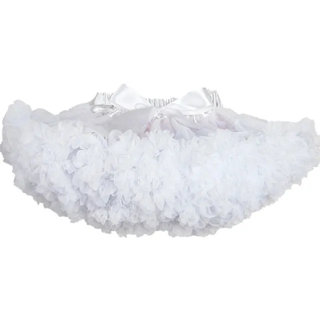 Buenos Ninos Girls Fluffy 2-18 Years Chiffon Pettiskirt Solid Colors tutu skirts girl Dance Skirt Christmas Tulle Petticoat