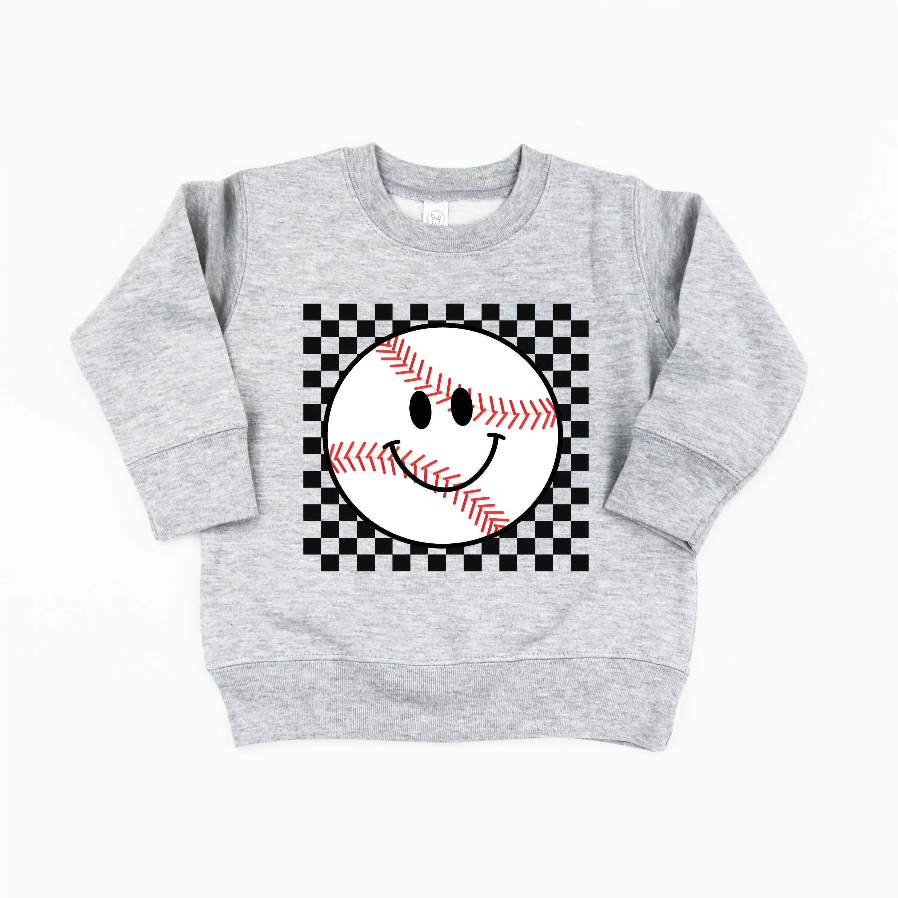 Checkers Smiley - Baseball - Child Sweater