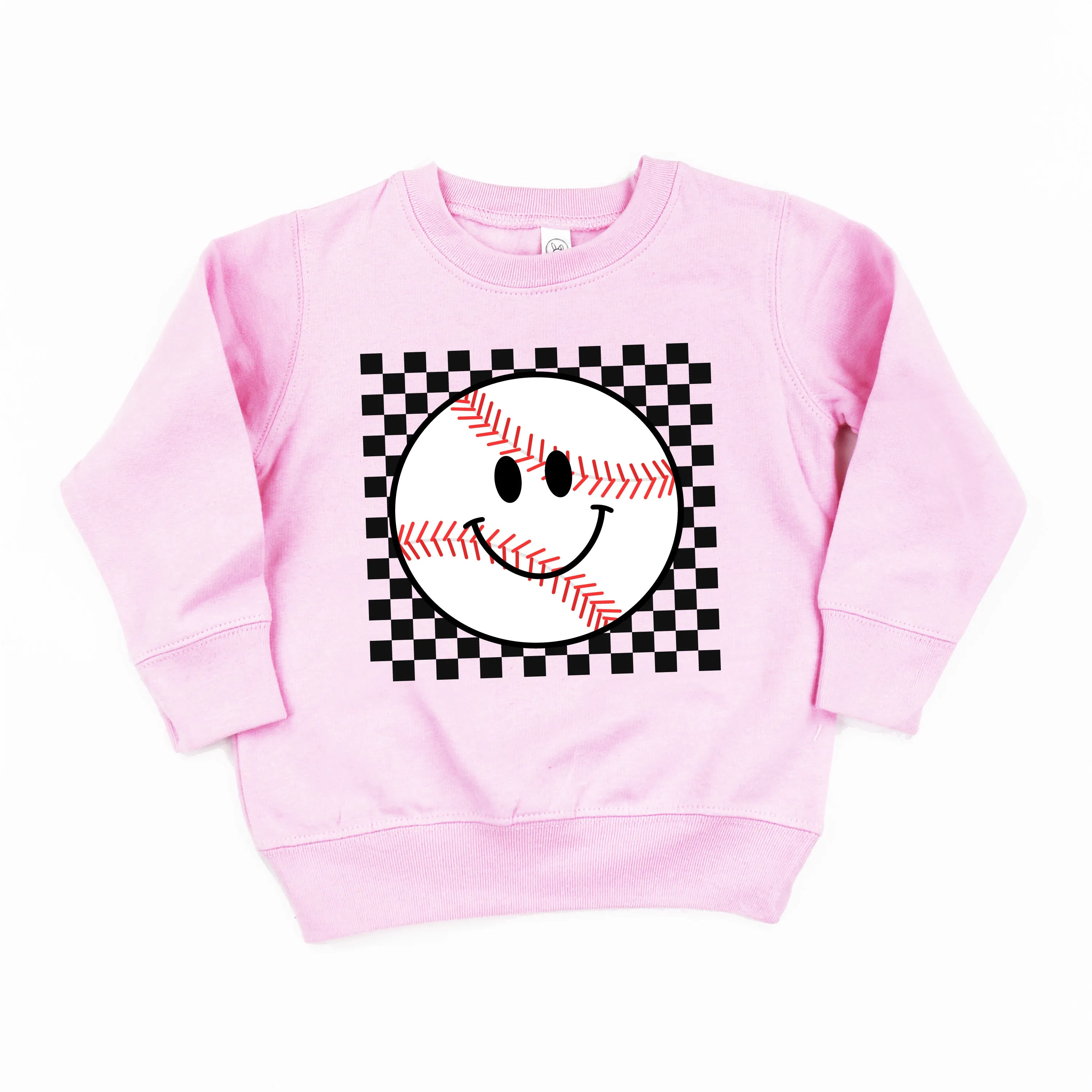 Checkers Smiley - Baseball - Child Sweater