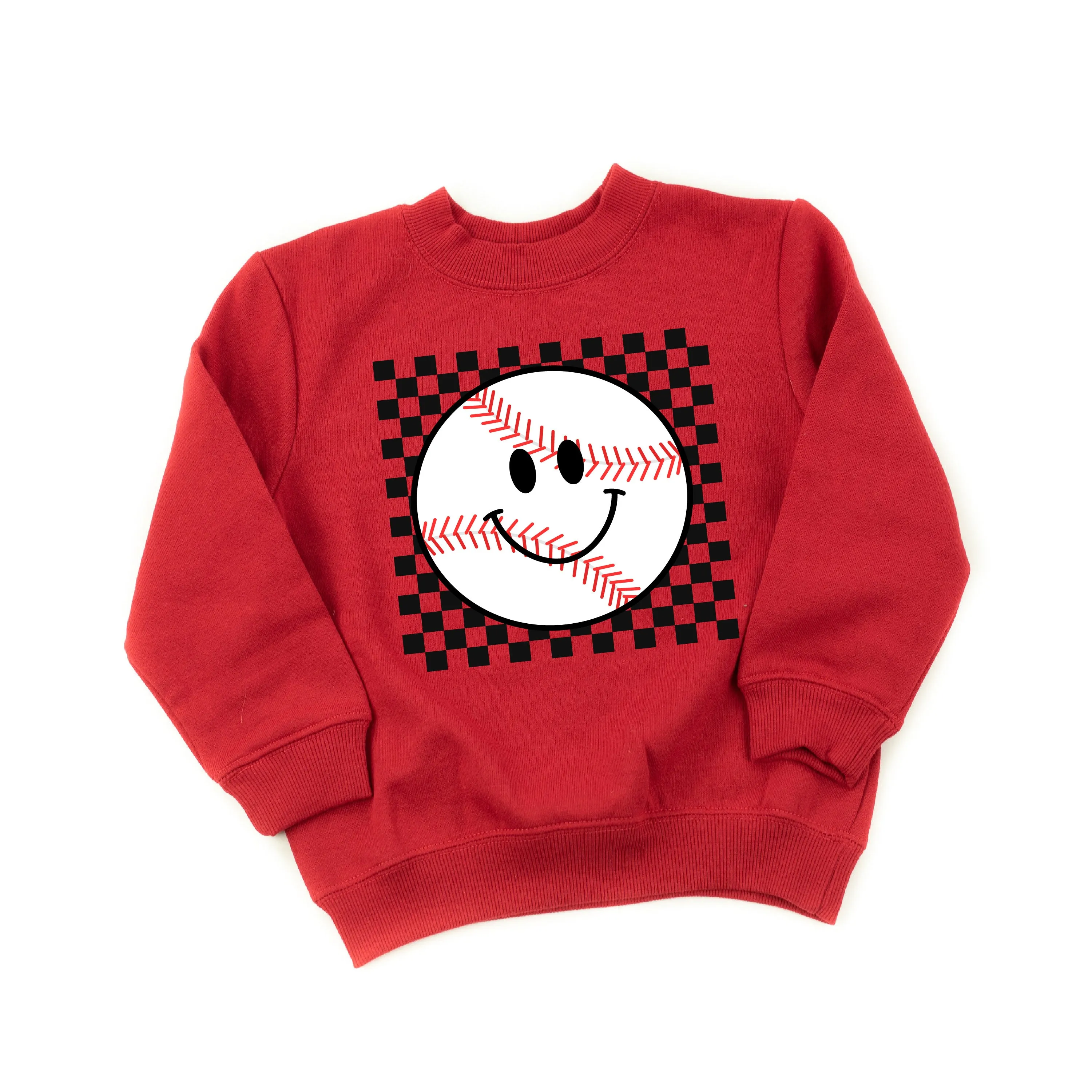 Checkers Smiley - Baseball - Child Sweater