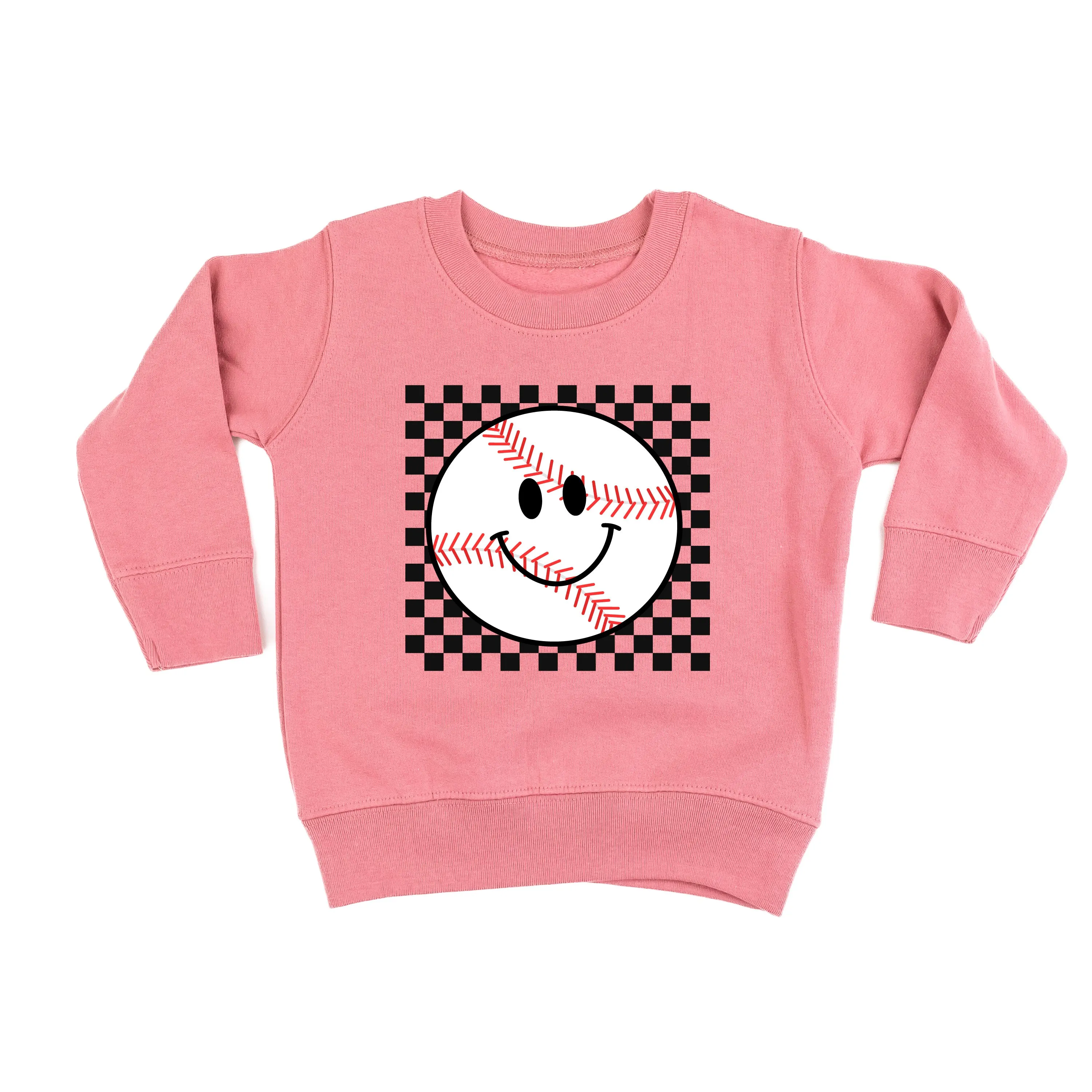 Checkers Smiley - Baseball - Child Sweater