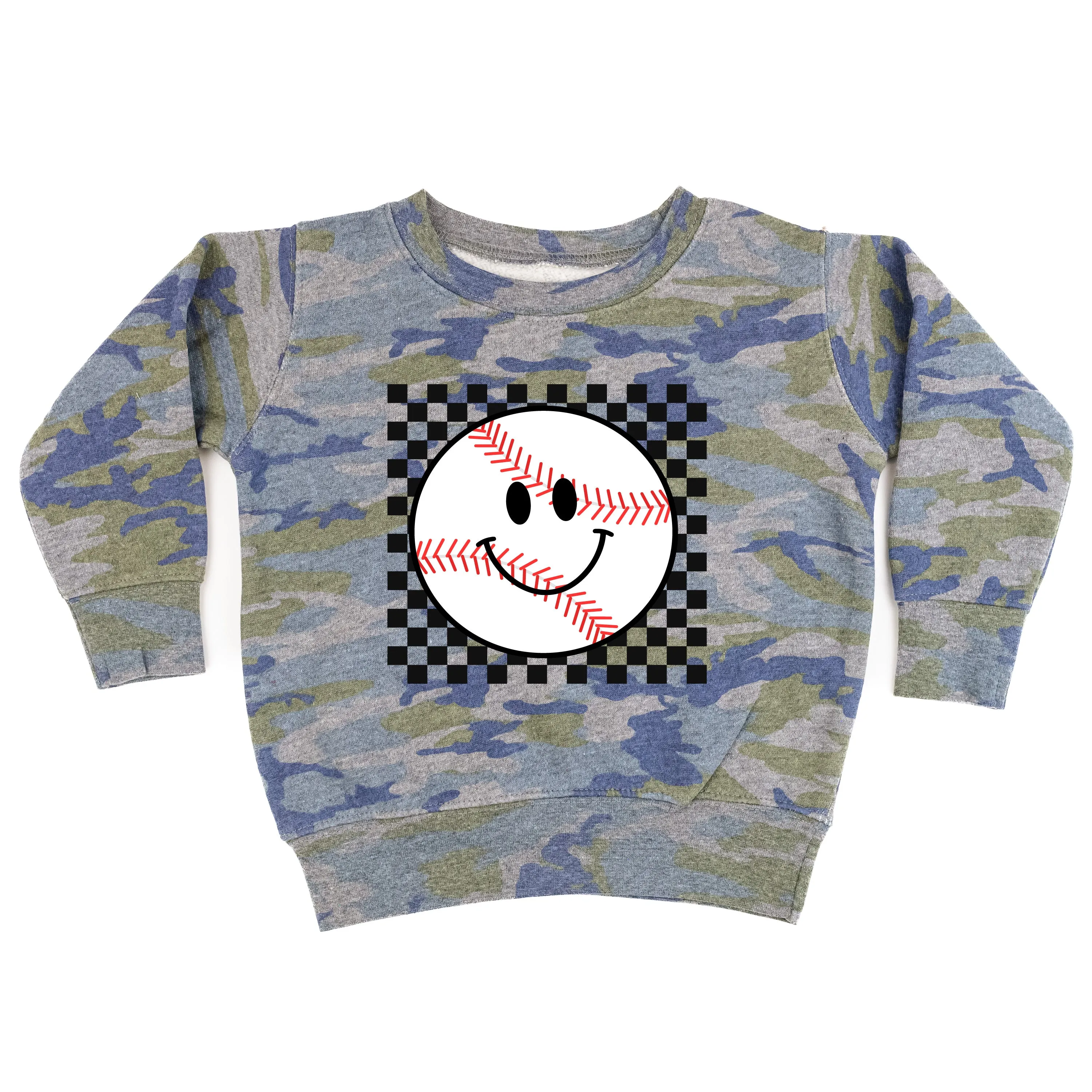 Checkers Smiley - Baseball - Child Sweater