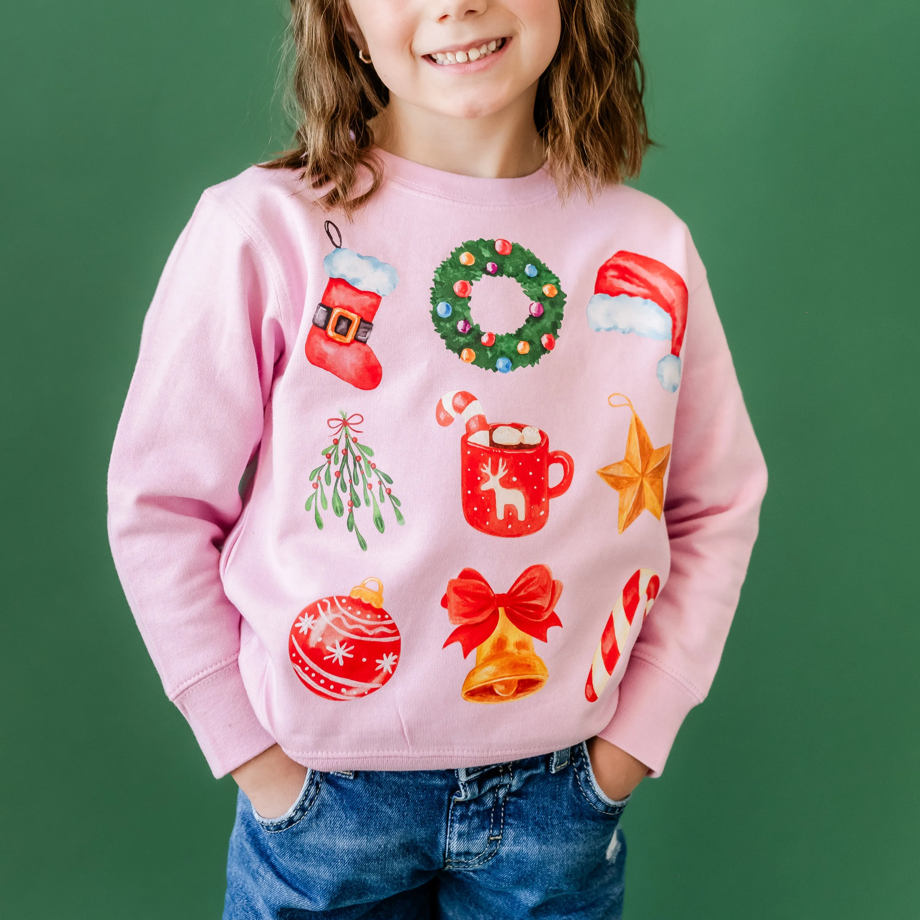 Classic Watercolor Christmas - Child Sweater