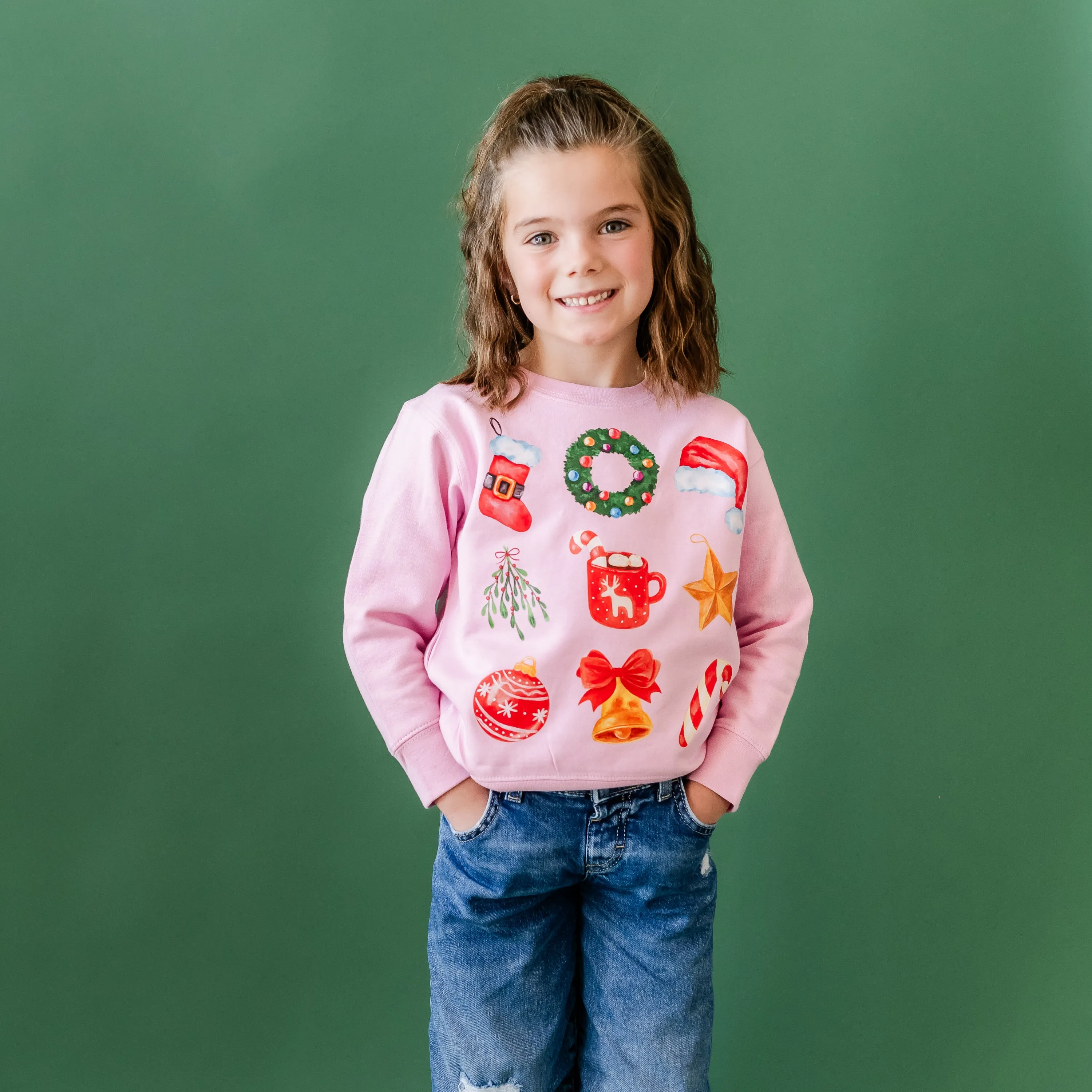 Classic Watercolor Christmas - Child Sweater