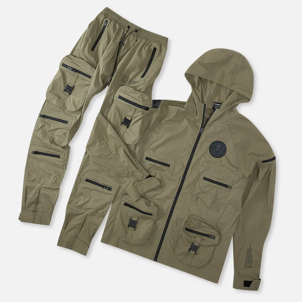 Combat Nylon Joggers Earth