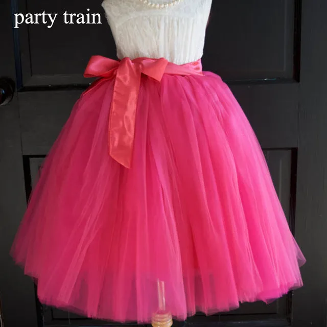 Custom-made Midi Tulle Skirt American Apparel Tutu Skirts Womens Petticoat Elastic Belt 2017 Summer faldas saia jupe BSQ002