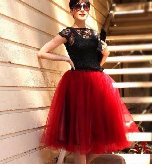 Custom-made Midi Tulle Skirt American Apparel Tutu Skirts Womens Petticoat Elastic Belt 2017 Summer faldas saia jupe BSQ002