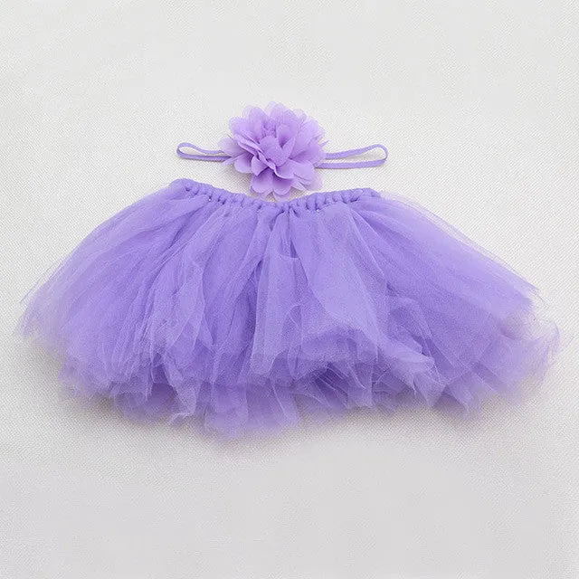 Cute Toddler Newborn Baby Girl Tutu Skirt & Headband Photo Prop Costume Outfit A5901