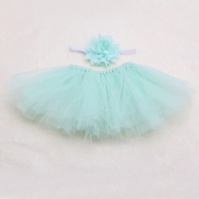 Cute Toddler Newborn Baby Girl Tutu Skirt & Headband Photo Prop Costume Outfit A5901