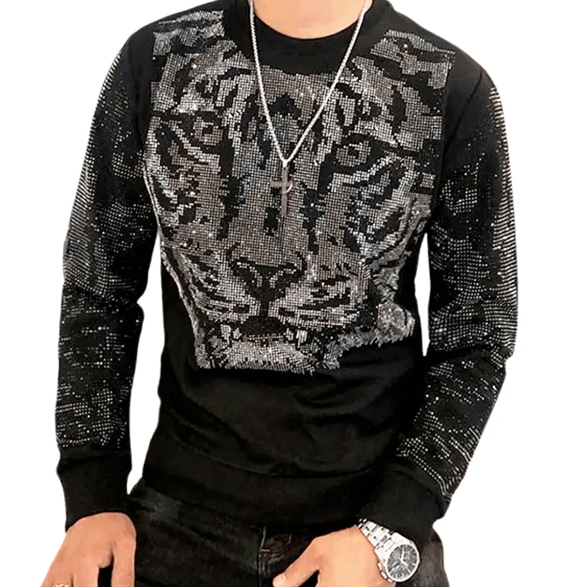 Diamond Long Sleeve Pullovers For Men