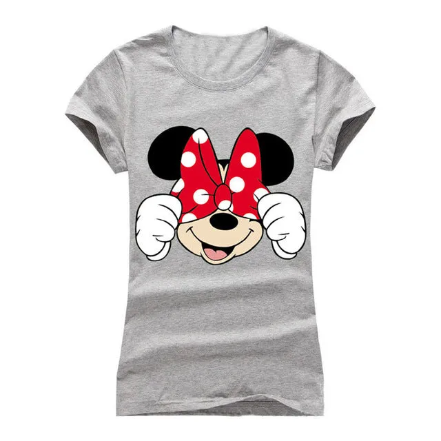 Fashion Summer T shirt Women Striped mouse T Shirts Short Sleeve Cartoon Tee Anchor Printed Tops Cotton Owl T-Shirts lady tops