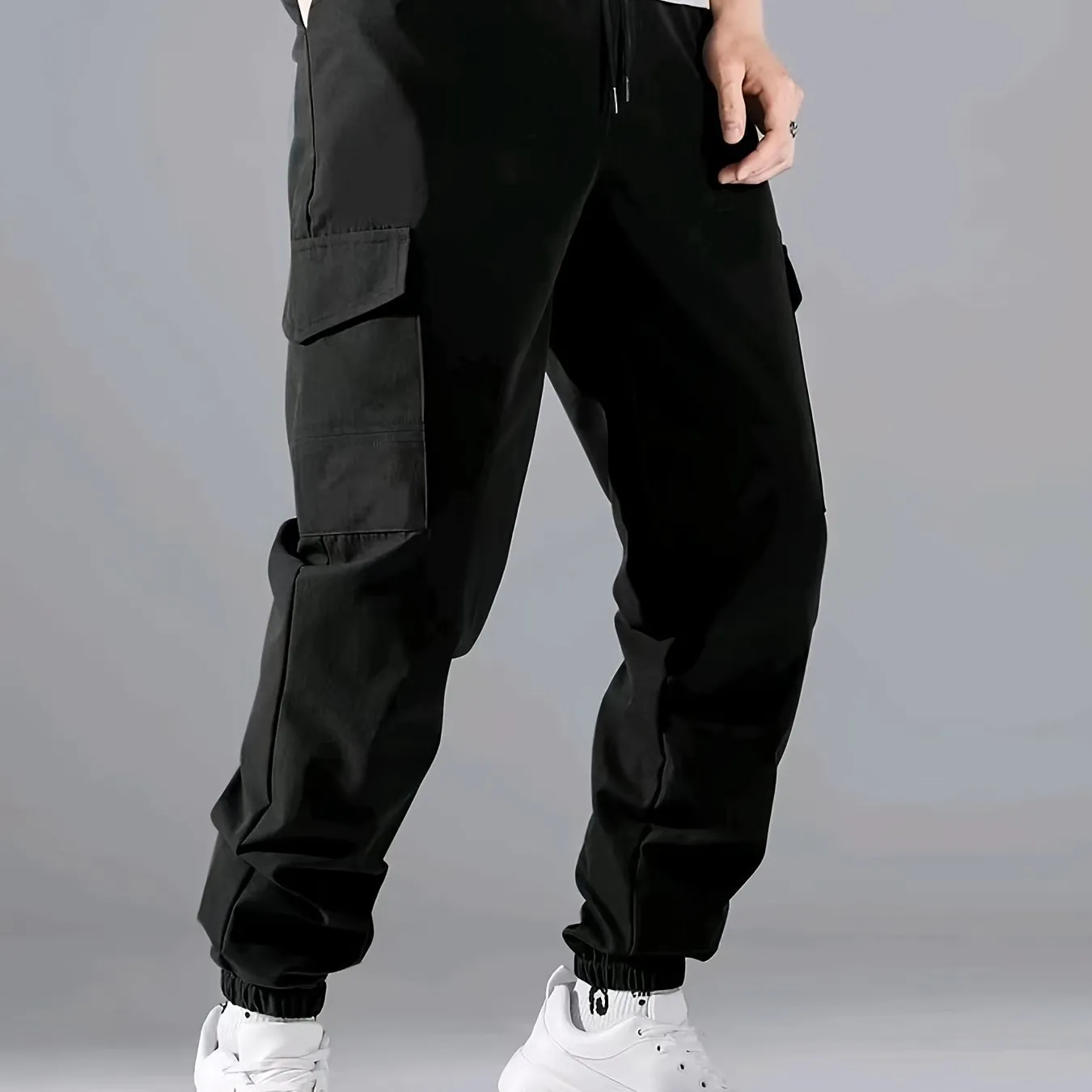 Fashionable Solid Cargo Pants for Mens Urban Street Style