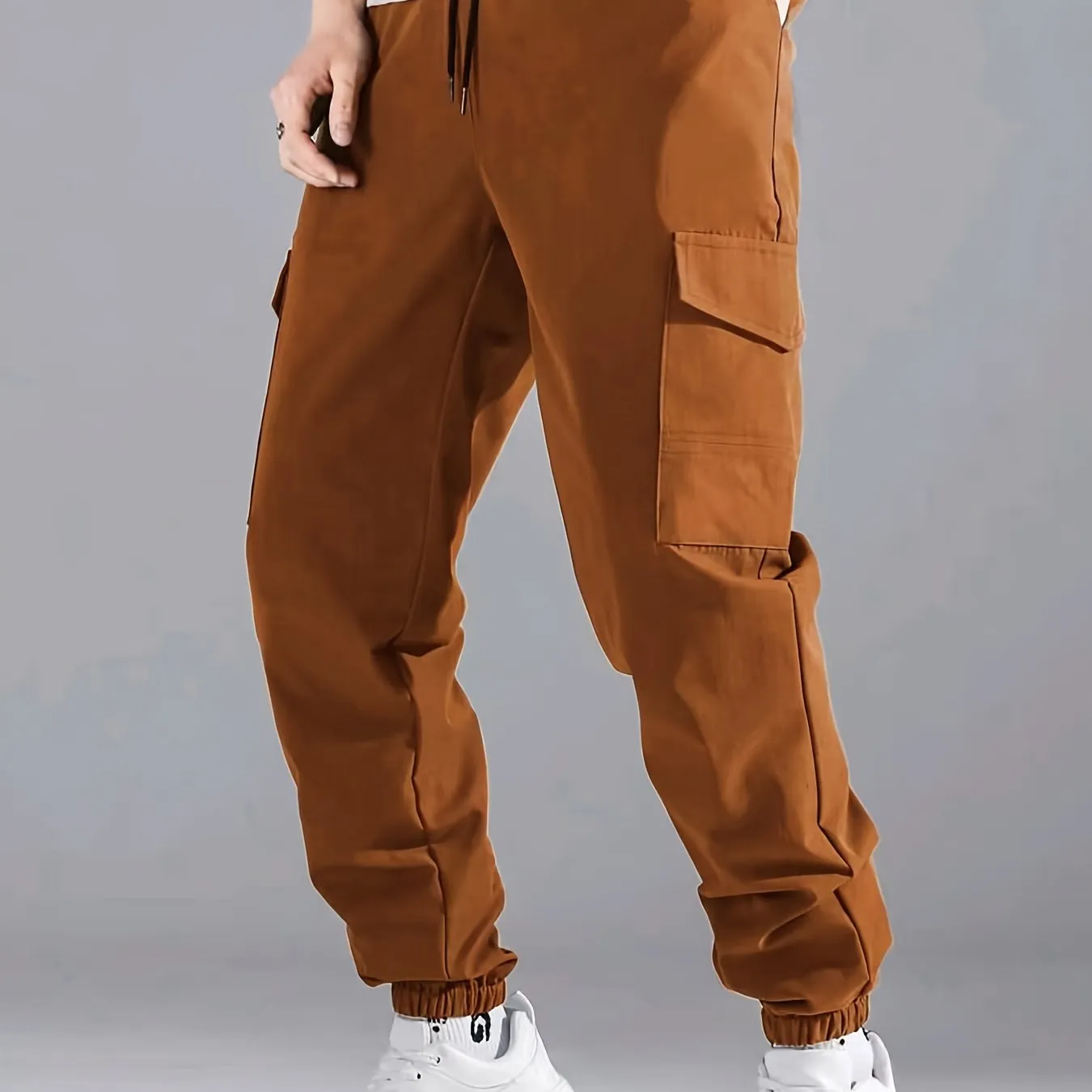 Fashionable Solid Cargo Pants for Mens Urban Street Style