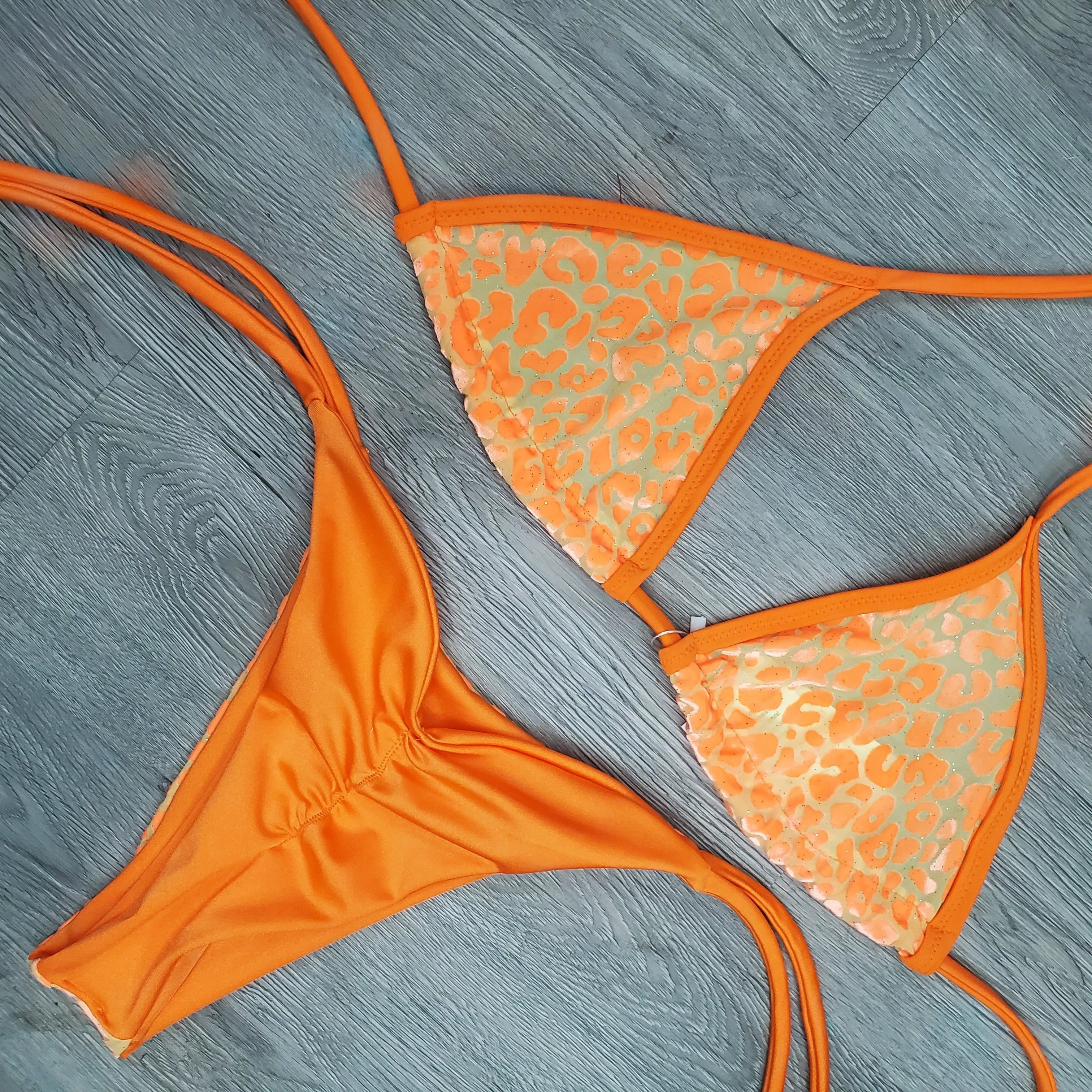 Feline Orange Triangle Top