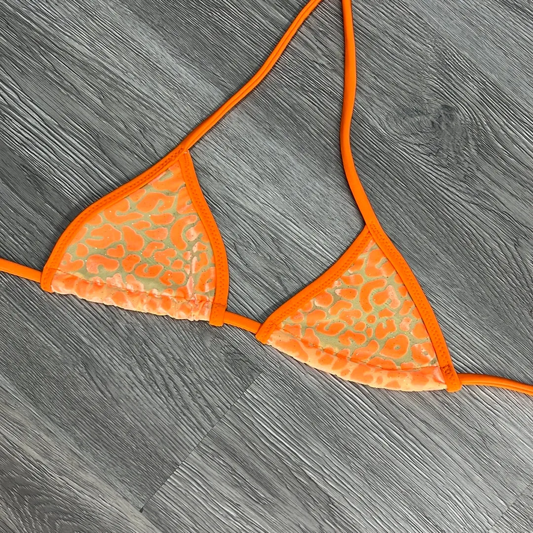 Feline Orange Triangle Top