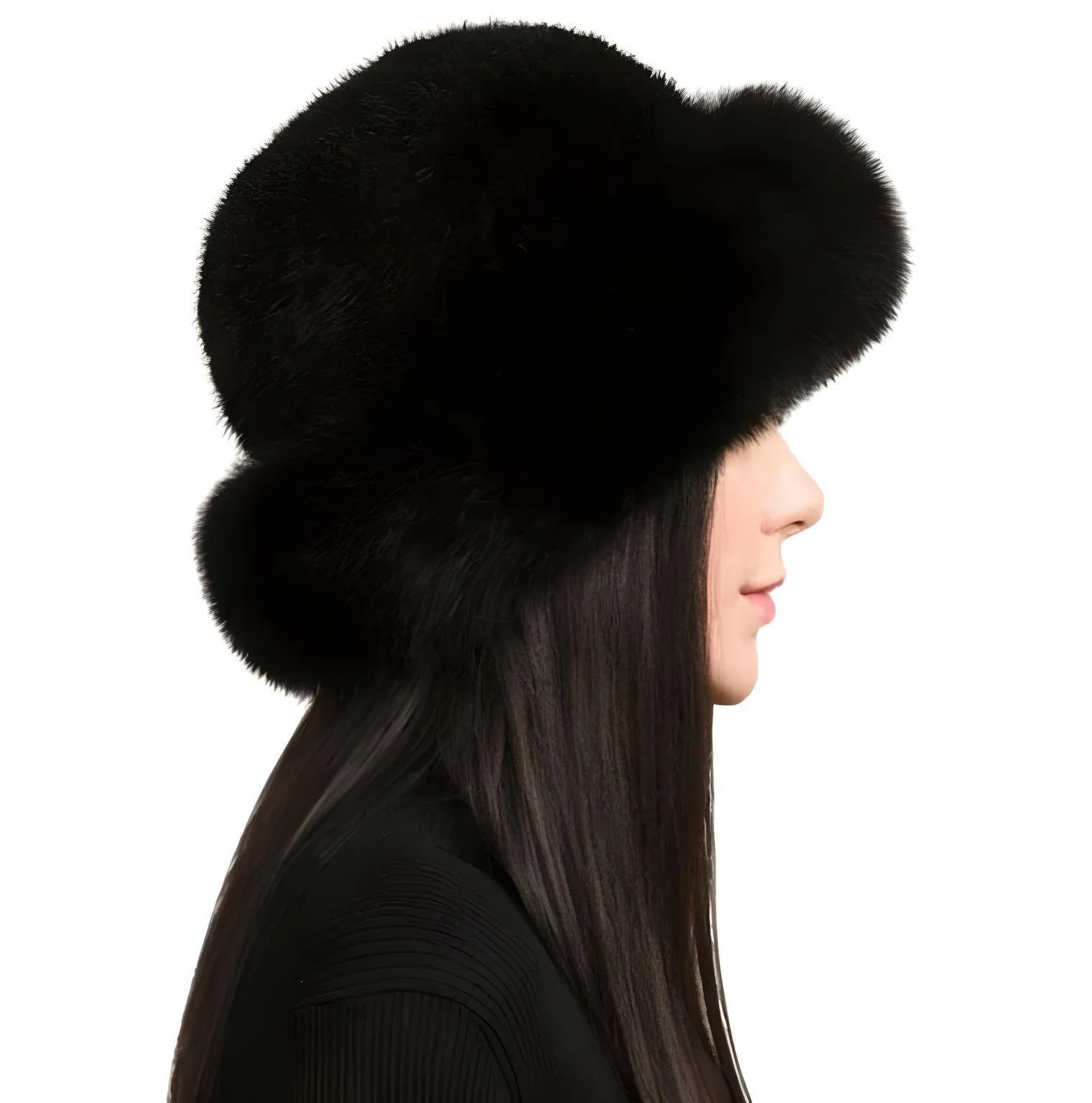 Genuine Real Natural Knitted Mink Fur Hat Cap Luxury Women's Knit Fashion Winter Headwear Warm Real Fox Fur Hats