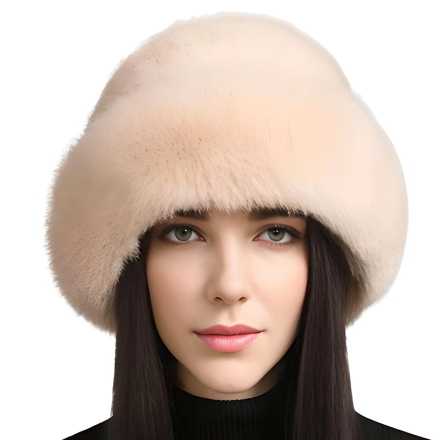 Genuine Real Natural Knitted Mink Fur Hat Cap Luxury Women's Knit Fashion Winter Headwear Warm Real Fox Fur Hats