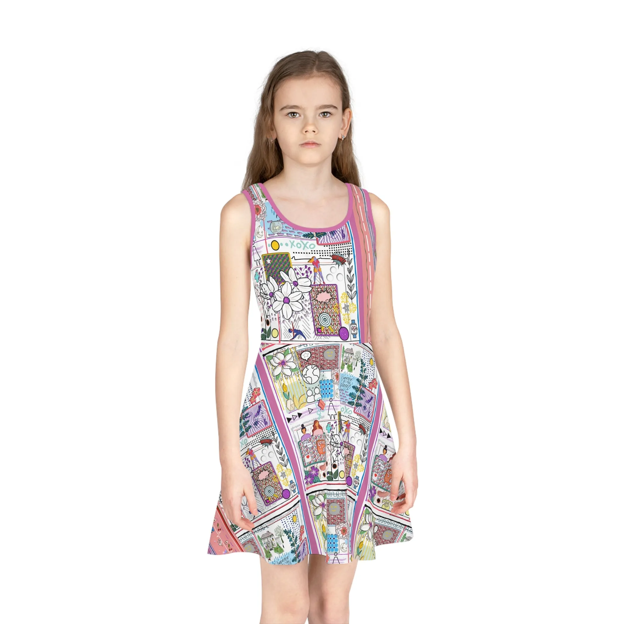 Girls' Sleeveless Sundress (AOP) DANCE IN THE RAIN