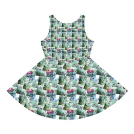 Girls' Sleeveless Sundress (AOP) FLOWER DOODLES