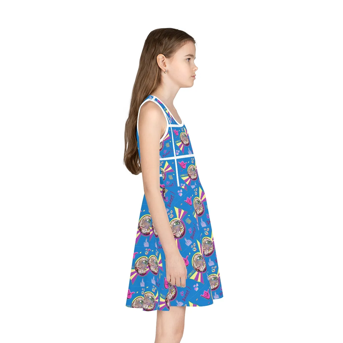 Girls' Sleeveless Sundress (AOP) SWEETIES