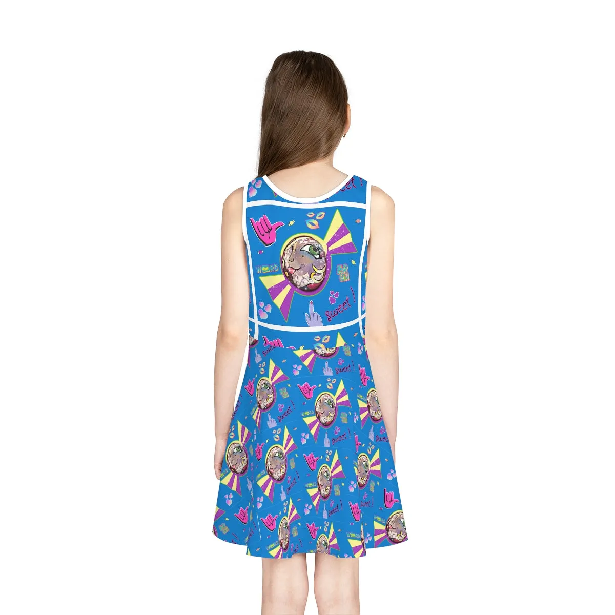 Girls' Sleeveless Sundress (AOP) SWEETIES