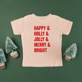 Happy   Holly   Jolly   Merry   Bright - Child Tee