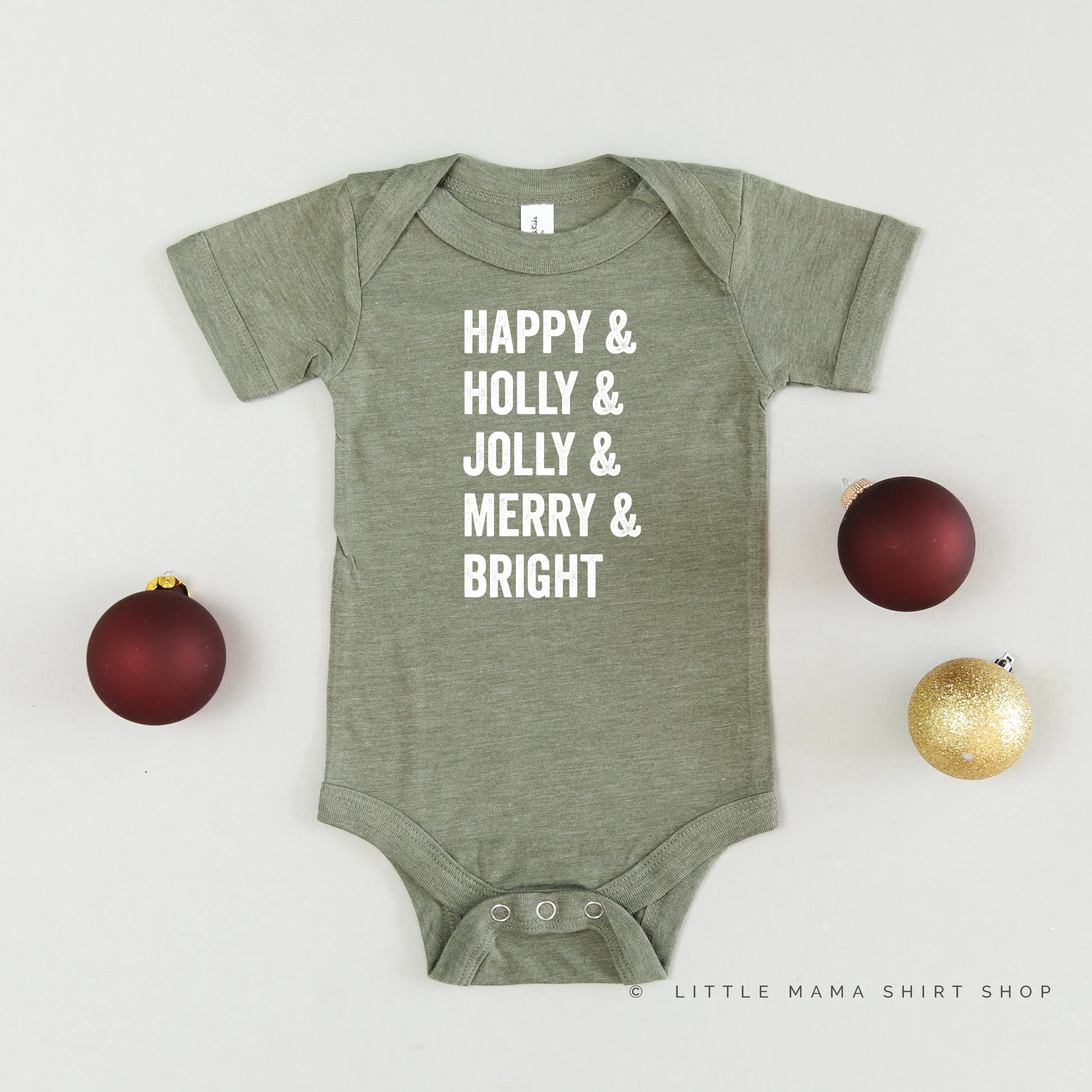 Happy   Holly   Jolly   Merry   Bright - Child Tee