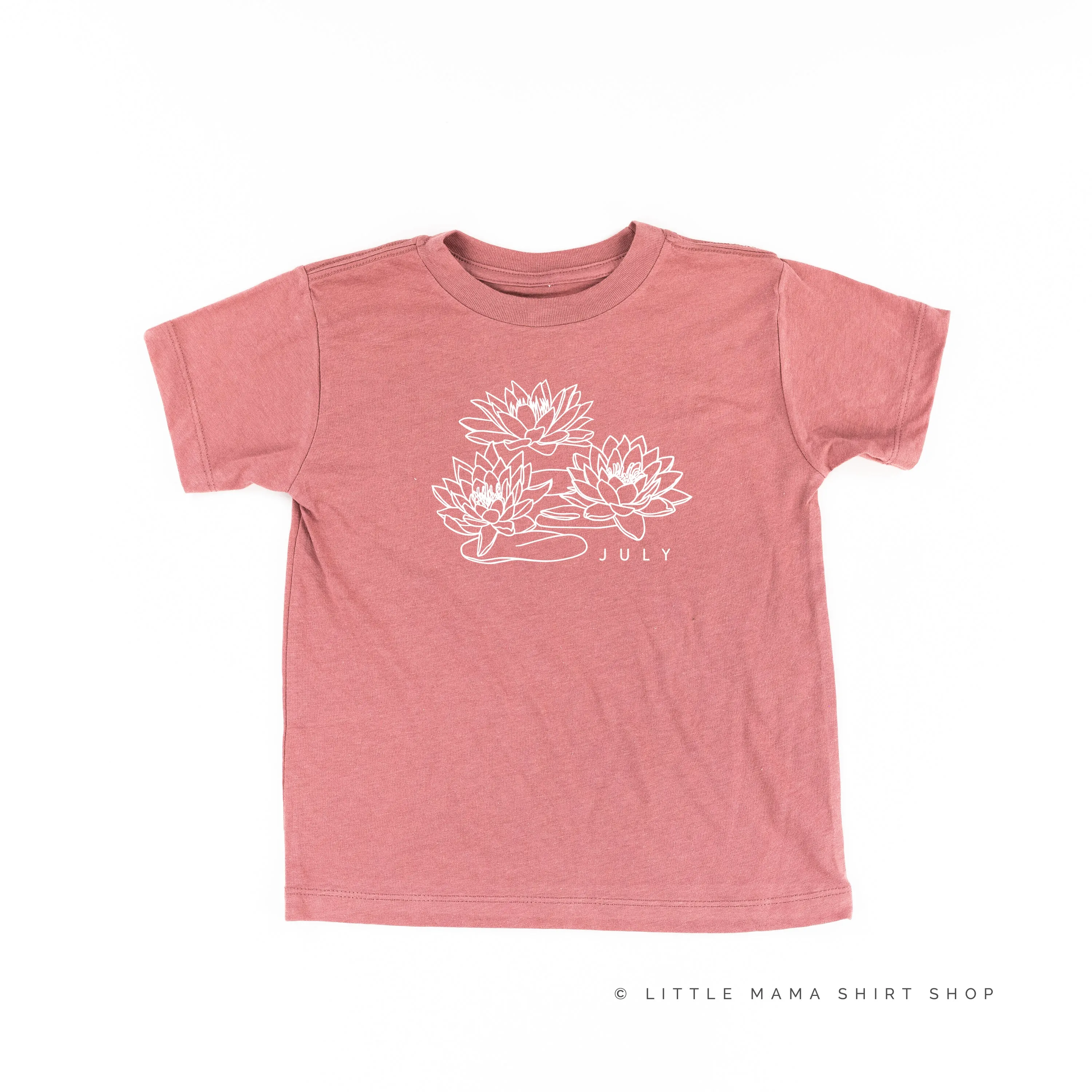 JULY BIRTH FLOWER - Lotus - Short Sleeve Child Shirt