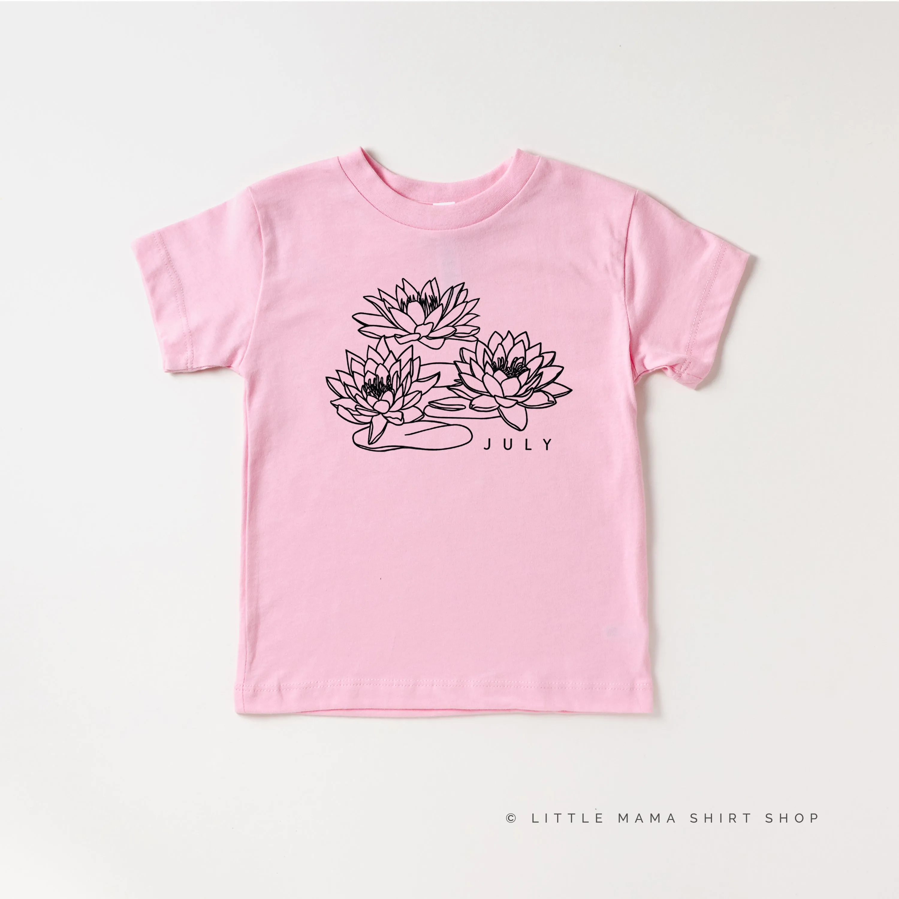 JULY BIRTH FLOWER - Lotus - Short Sleeve Child Shirt