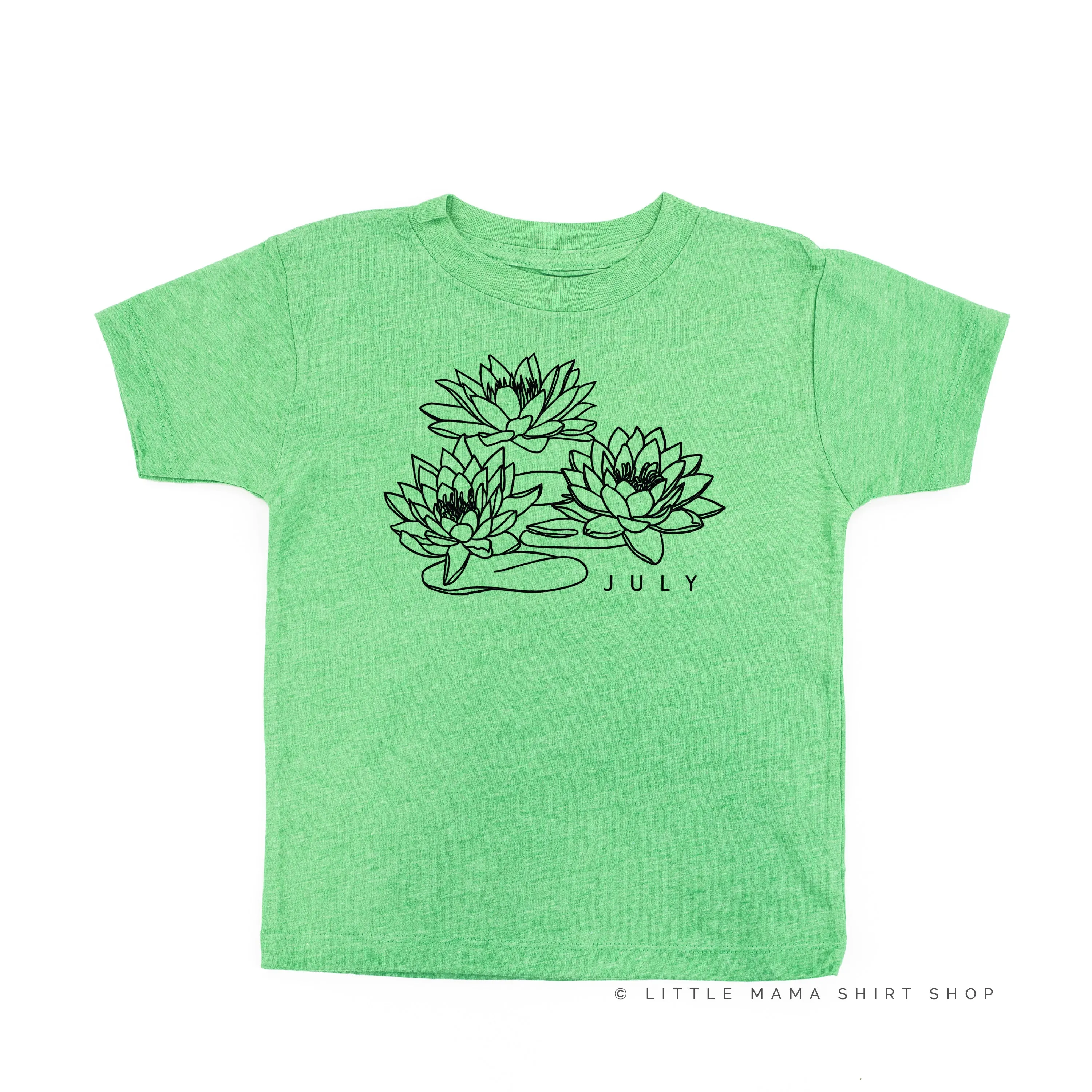 JULY BIRTH FLOWER - Lotus - Short Sleeve Child Shirt